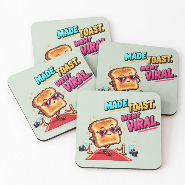 Item preview, Made Toast Went Viral – Funny Pixel Art Food Meme designed and sold by BRIGHT BITS BOUTIQUE.