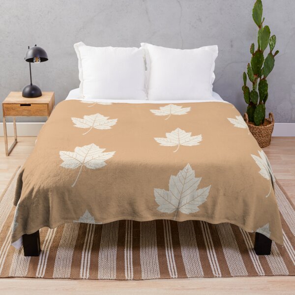 Item preview, Cream Maple Leaf on Caramel – Minimalist Autumn Art designed and sold by Nasdigitalart.