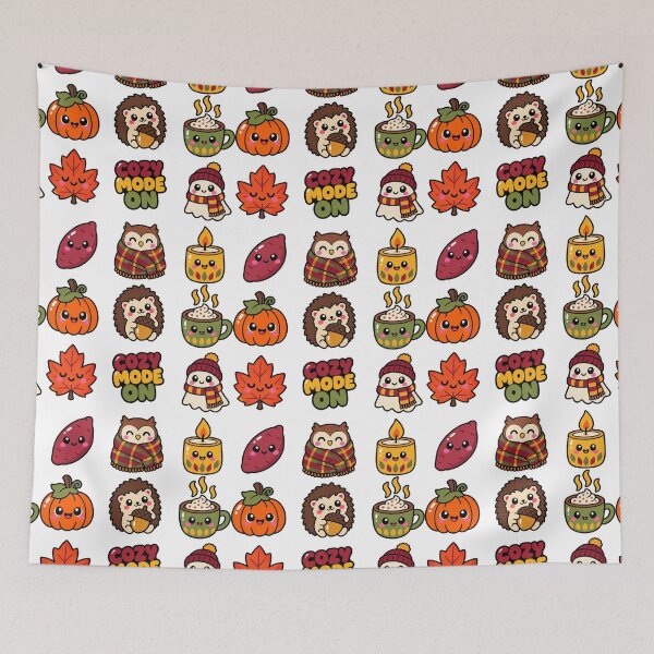 Item preview, Cute Cozy Autumn Kawaii Pumpkin Hedgehog Latte designed and sold by dannydesignerco.