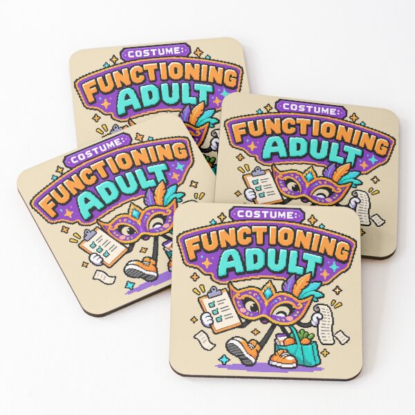 Item preview, Costume Functioning Adult – Funny Adulting Pixel Art designed and sold by BRIGHT BITS BOUTIQUE.