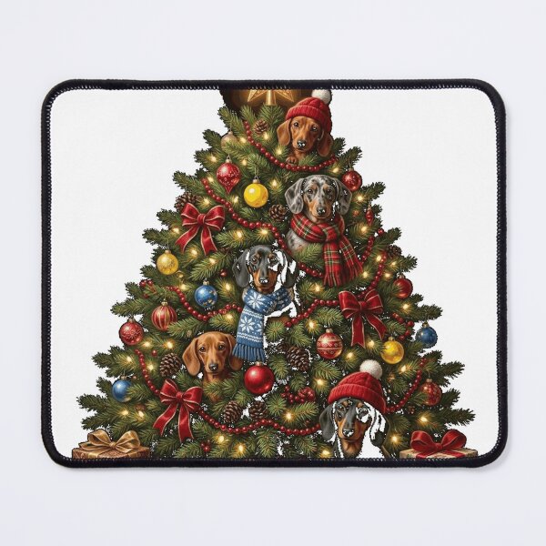 Item preview, Christmas Dachshund Tree – Festive Wiener Dogs Holiday Christmas Tree with Cute Doxies Classic T-Shirt designed and sold by Atros.
