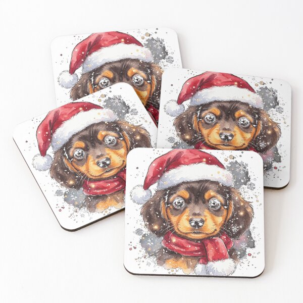 Item preview, Christmas Dachshund Wearing A Santa Hat Classic T-Shirt designed and sold by all-shp.