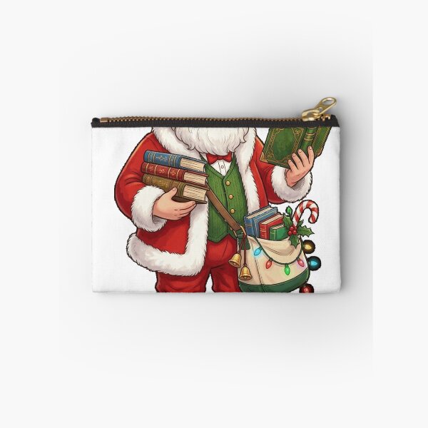 Item preview, Christmas Librarian Santa Reading with Books and Papers Classic T-Shirt designed and sold by VibeCrafteria.