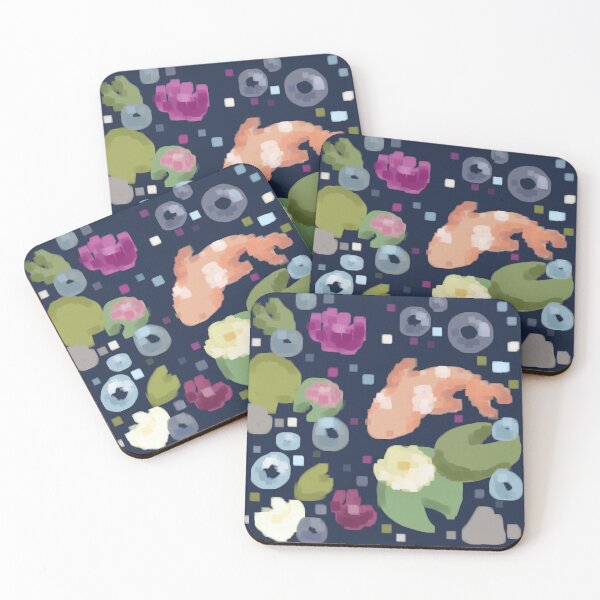 Item preview, Koi Fish pond pattern illlustration designed and sold by pinkybat.