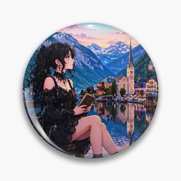 Item preview, Hallstatt, Austria — The Gothic Witch of the Lavender Lake designed and sold by DibujandoPorfa.