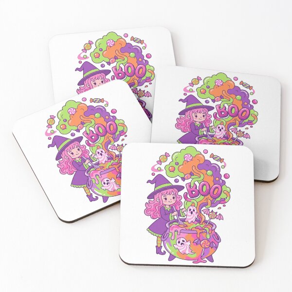 Item preview, BOO Candy Cauldron Witch - Trippy Kawaii Halloween Art designed and sold by jrzvibe.