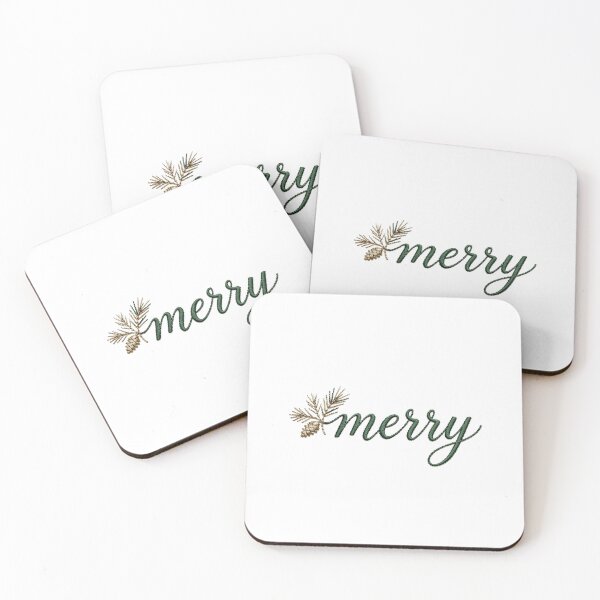 Item preview, Merry Embroidery-Look Script - Minimalist Christmas Pine designed and sold by Lettered Memories.