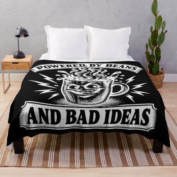 Item preview, Powered By Beans And Bad Ideas (White Ink) designed and sold by VelvetRoom.