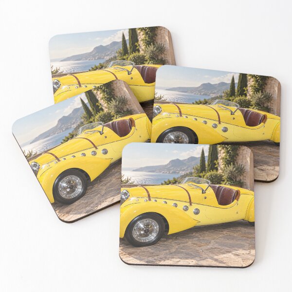 Item preview, Yellow Vintage Roadster by the Sea designed and sold by Moriarty's Digital Visions.