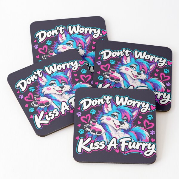Item preview, Don't Worry. Kiss A Furry designed and sold by BUILTABEAR PRODUCTIONS.