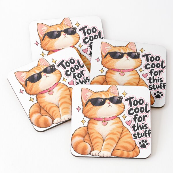 Item preview, Too Cool for This Stuff Funny Cat with Sunglasses designed and sold by TinyWeird.
