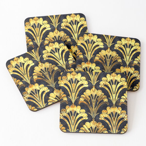 Item preview, Art Deco Retro-Style Golden Hues On Black designed and sold by DEC02.