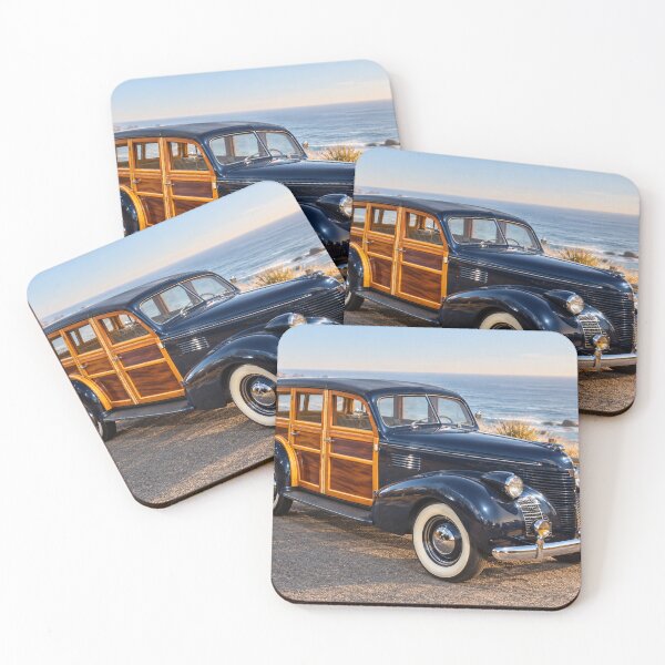 Item preview, Vintage Woodie Station Wagon by the Ocean designed and sold by Moriarty's Digital Visions.