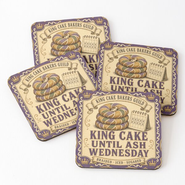Item preview, King Cake Until Ash Wednesday Pastry Lover designed and sold by BoosterShop.