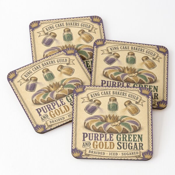Item preview, Purple Green and Gold Sugar King Cake Colors designed and sold by BoosterShop.
