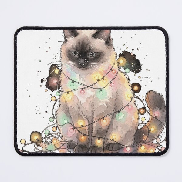 Item preview, Cute Cat Tangled in Christmas Lights Classic T-Shirt designed and sold by LoveyBug78.