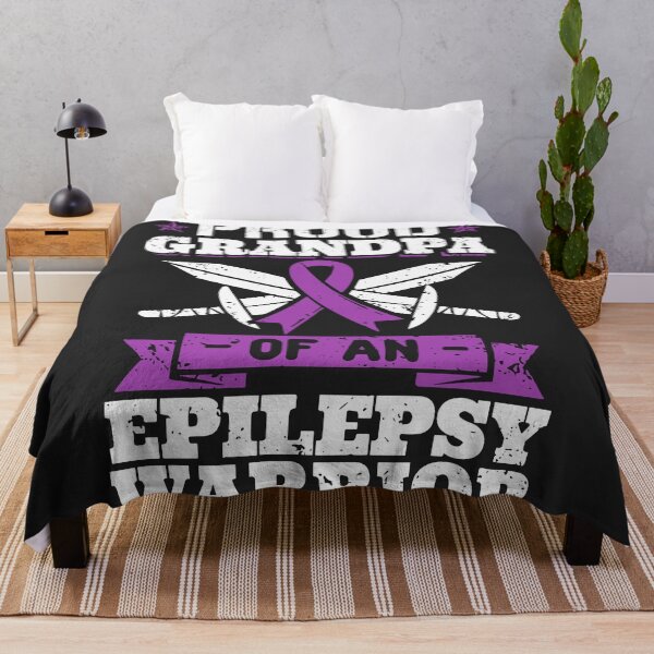 Item preview, Proud Grandpa Of An Epilepsy Warrior Purple Ribbon designed and sold by BUNNIES-EL.