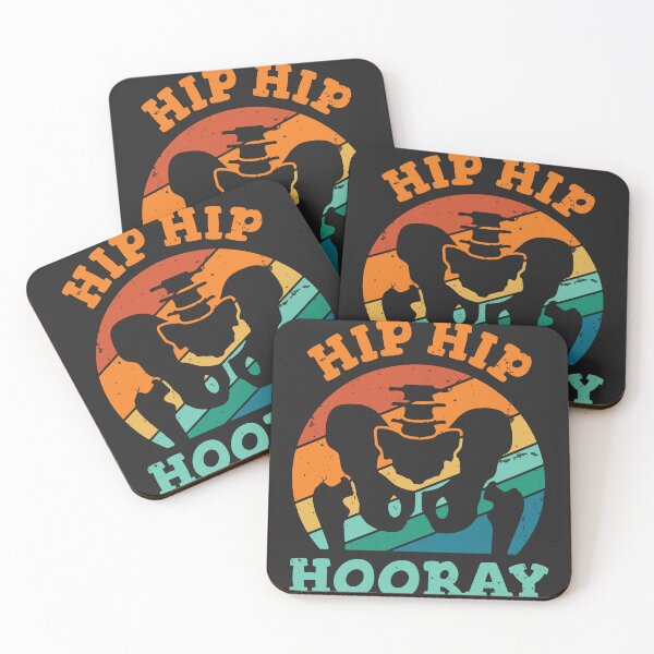 Item preview, Hip Hip Hooray Retro Sunset Hip Replacement Surgery Humor designed and sold by BUNNIES-EL.