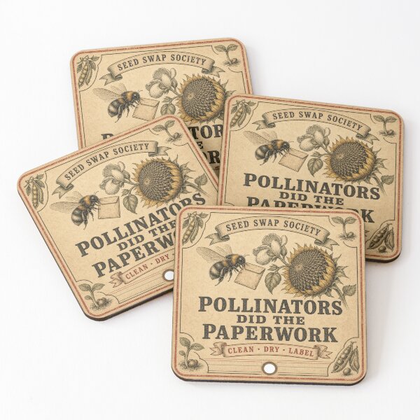 Item preview, Pollinators Did the Paperwork Seed Swap Gift designed and sold by BoosterShop.