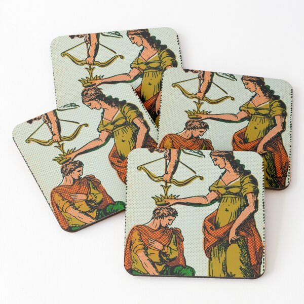 Item preview, Cupid Crowning Couple Antique Card V in Olive designed and sold by Fani*.
