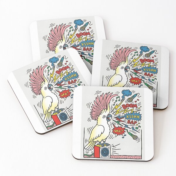 Item preview, Moluccan Cockatoo Beatbox Battle designed and sold by PictoVibe.