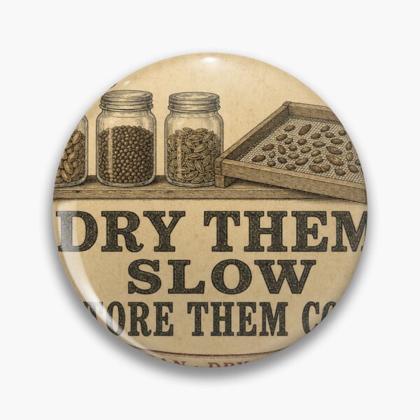Artikelvorschau, Dry Them Slow Store Them Cool Saatgut-Lagerung entworfen und verkauft von BoosterShop.