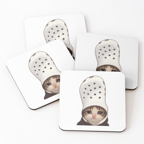 Item preview, Crying Cat Croc Meme designed and sold by sollunadesignns.
