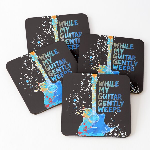Item preview, Splatter Guitar Gently Weeps Musical Art designed and sold by QueenLeachqq.