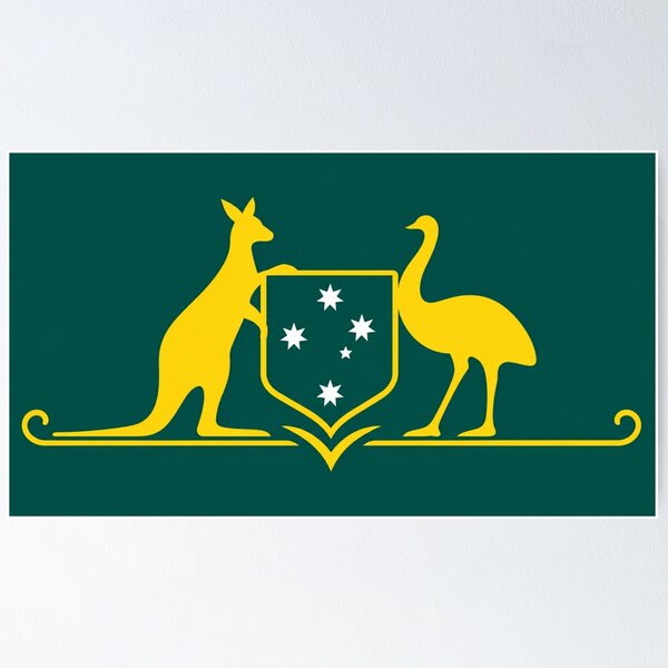 Item preview, Great Southern Land, coat of arms variation designed and sold by Kangaroo Sun.
