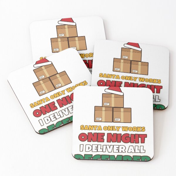 Item preview, Santa Only Works One Night I Deliver All December Funny Delivery Driver Christmas designed and sold by Bornprints.