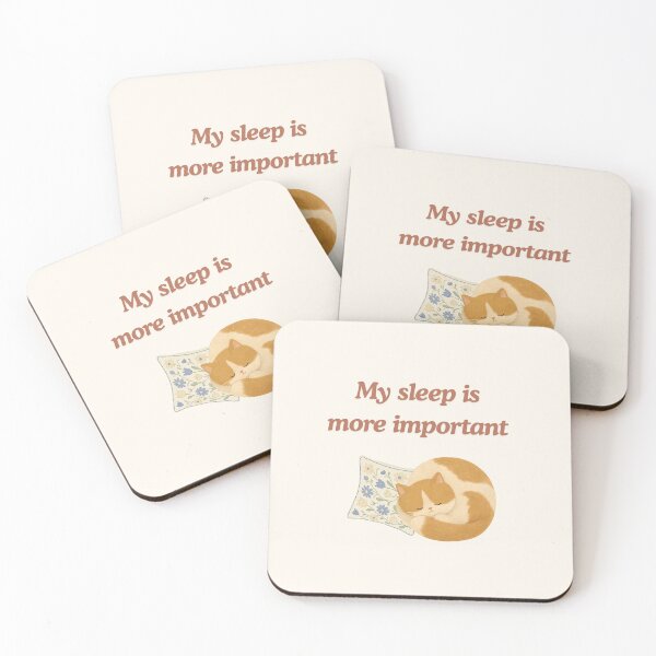 Item preview, My Sleep Is More Important – Cute Sleeping Orange Cat designed and sold by Flare-shiningray.