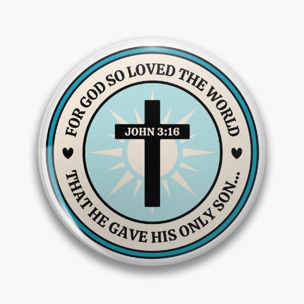 Item preview, John 3:16 - For God So Loved the World That He Gave His Only Son - Circular Emblem designed and sold by theartfulaspie.