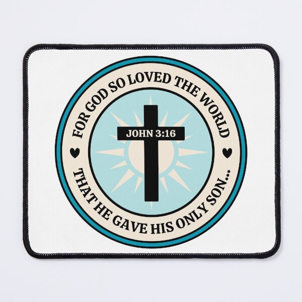 Item preview, John 3:16 - For God So Loved the World That He Gave His Only Son - Circular Emblem designed and sold by theartfulaspie.