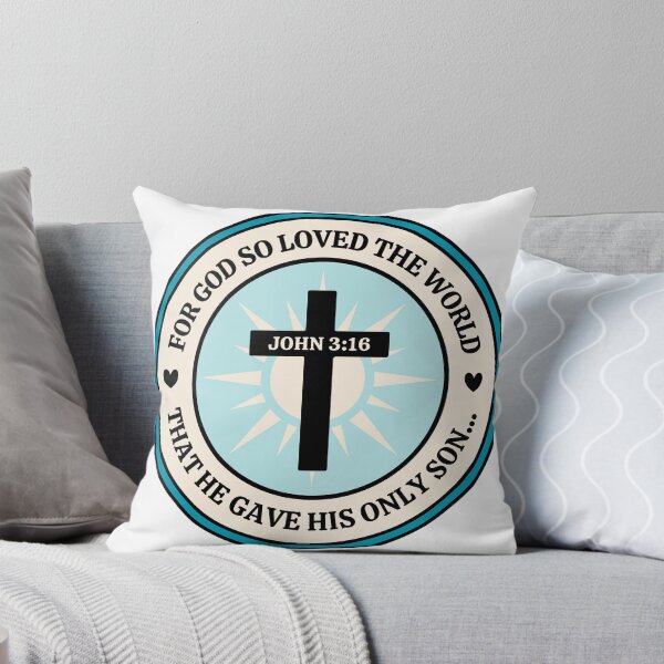 Item preview, John 3:16 - For God So Loved the World That He Gave His Only Son - Circular Emblem designed and sold by theartfulaspie.