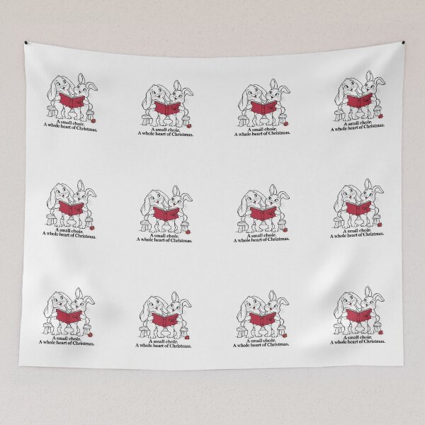 Item preview, Happy Christmas Rabbits Singing Their Little Carol Together designed and sold by Soft Paws Sketches.