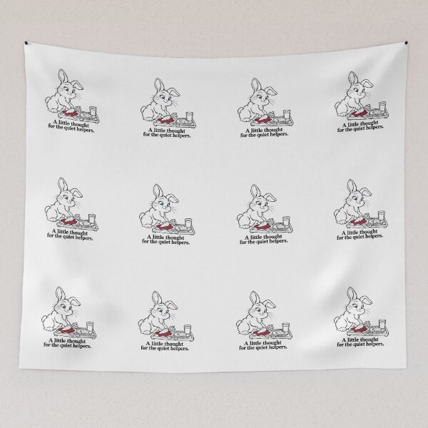 Item preview, Thoughtful Christmas Rabbit Leaves a Carrot for Reindeer designed and sold by Soft Paws Sketches.
