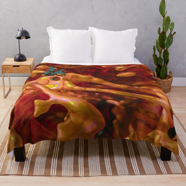 Item preview, 3D Fluid, Gold Red Liquid, Organic Abstract Glossy designed and sold by Keltoi-art.