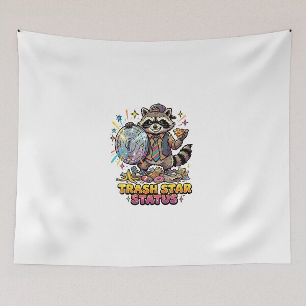 Item preview, Trash Star Status Cool Raccoon Pizza designed and sold by Sanan Israyilli.