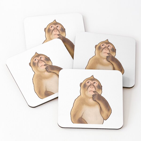 Item preview, Thinking Monkey Meme designed and sold by sollunadesignns.
