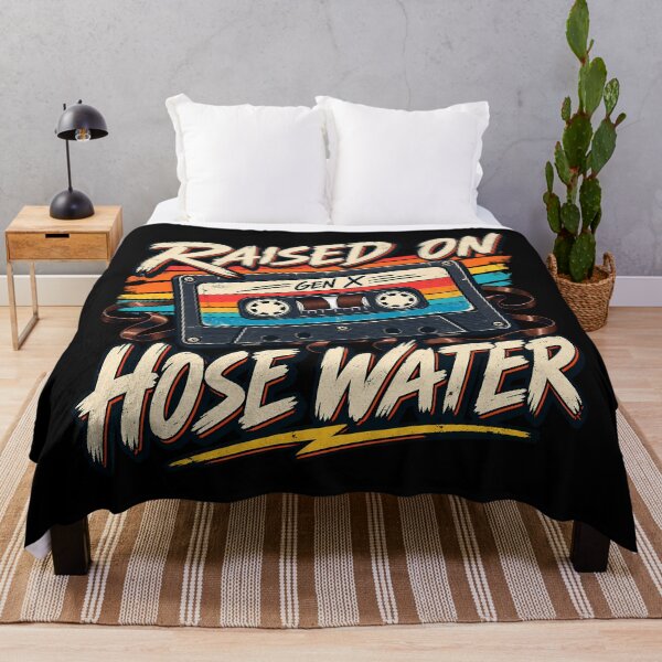 Item preview, Raised On Hose Water Funny Gen X Vintage Cassette Tape Retro 80s 90s Humor designed and sold by Photo-Sphere101.