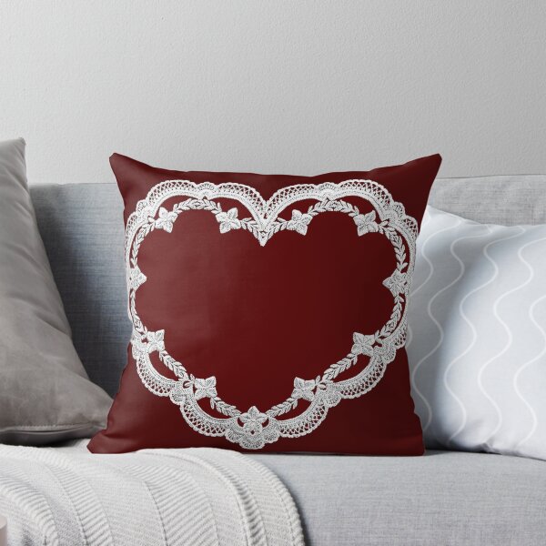 Item preview, Burgundy Lace Valentine Heart designed and sold by Cherry Bunny Crochet.