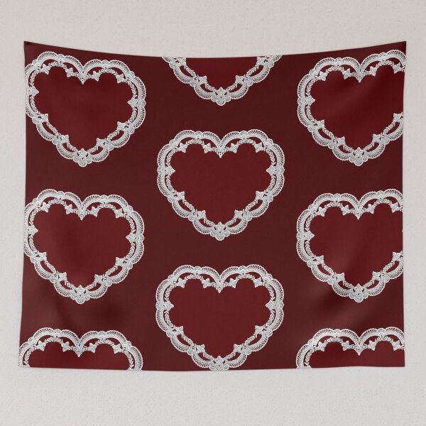Item preview, Burgundy Lace Valentine Heart designed and sold by Cherry Bunny Crochet.