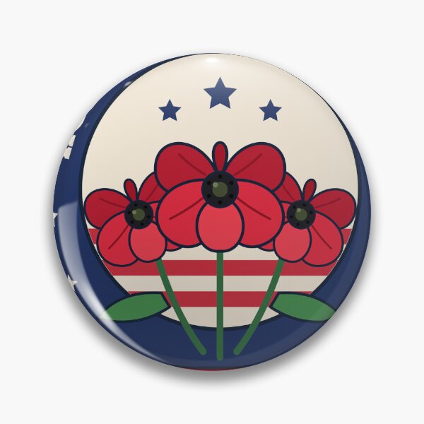Item preview, Veterans Day Honor and Remember Red Poppy Stars and Stripes Badge designed and sold by Laminou91.