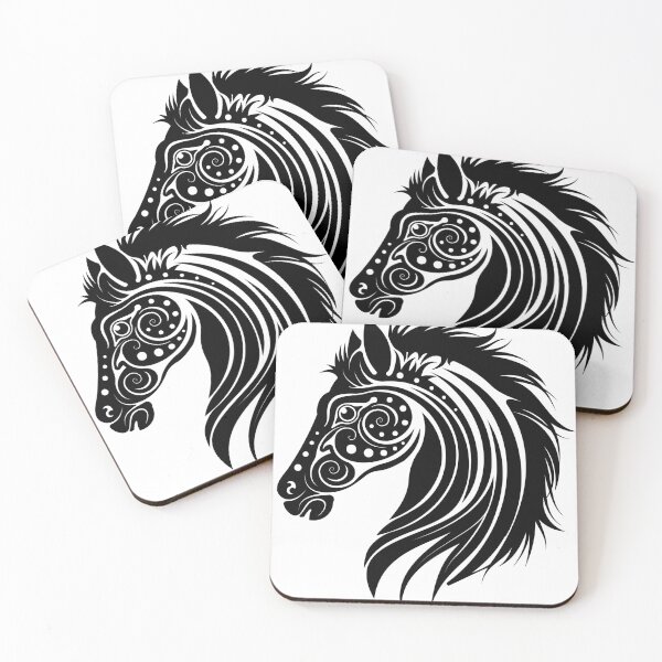 Item preview, Elegant Wild Celtic Spiral Black Tribal Horse designed and sold by Keltoi-art.