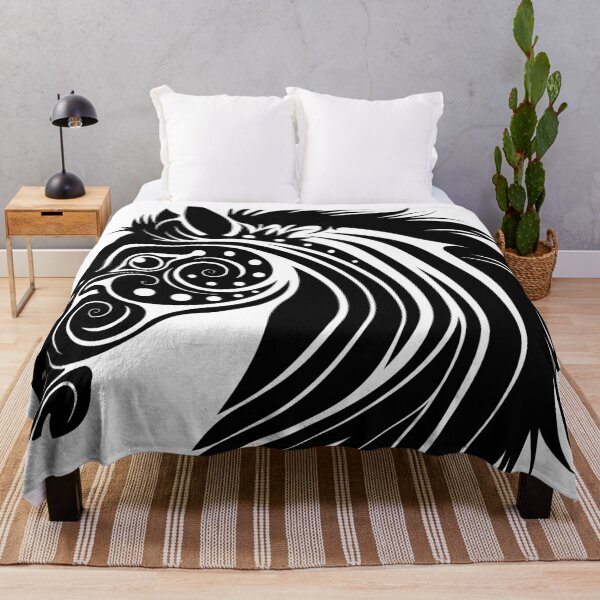Item preview, Elegant Wild Celtic Spiral Black Tribal Horse designed and sold by Keltoi-art.