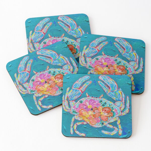 Item preview, Floral Shell Crab designed and sold by LindaPhelpsArt.