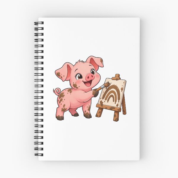 Item preview, Cute Piglet Painting a Mud Rainbow designed and sold by Juan Acevedo Acosta.