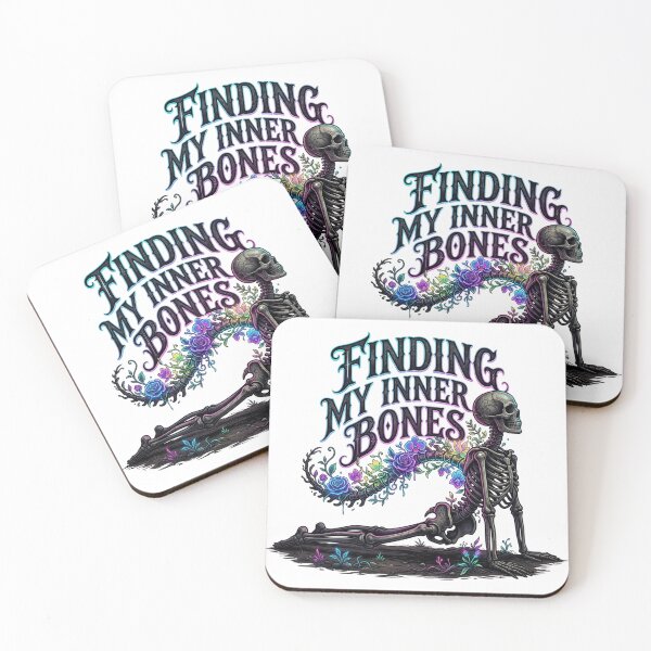 Item preview, Finding My Inner Bones Yoga Skeleton Flowers designed and sold by Sanan Israyilli.
