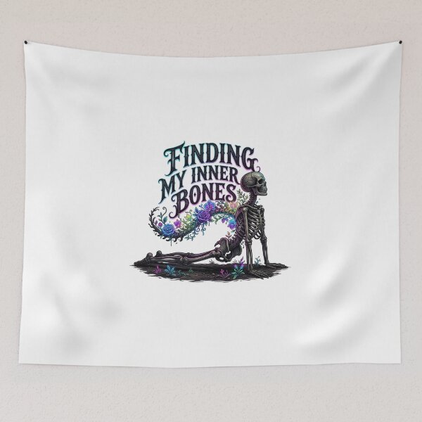 Item preview, Finding My Inner Bones Yoga Skeleton Flowers designed and sold by Sanan Israyilli.
