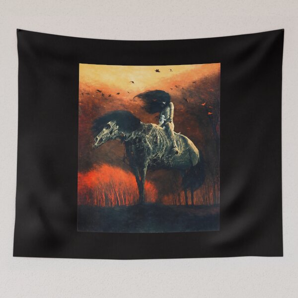 Item preview, Skeletal Horse Rider Dark Fantasy Art designed and sold by Gamaza-Eggs.